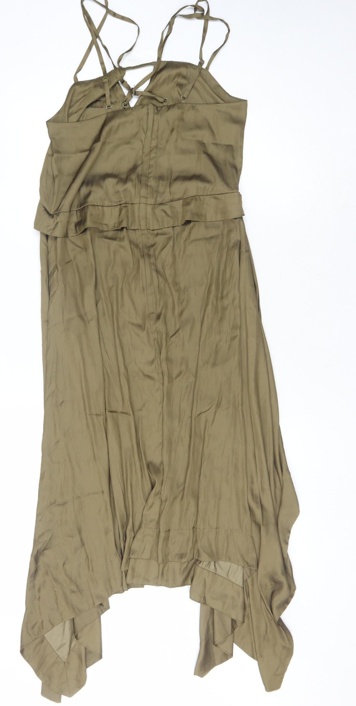 H&M Women's Brown Strappy Asymmetric Dress