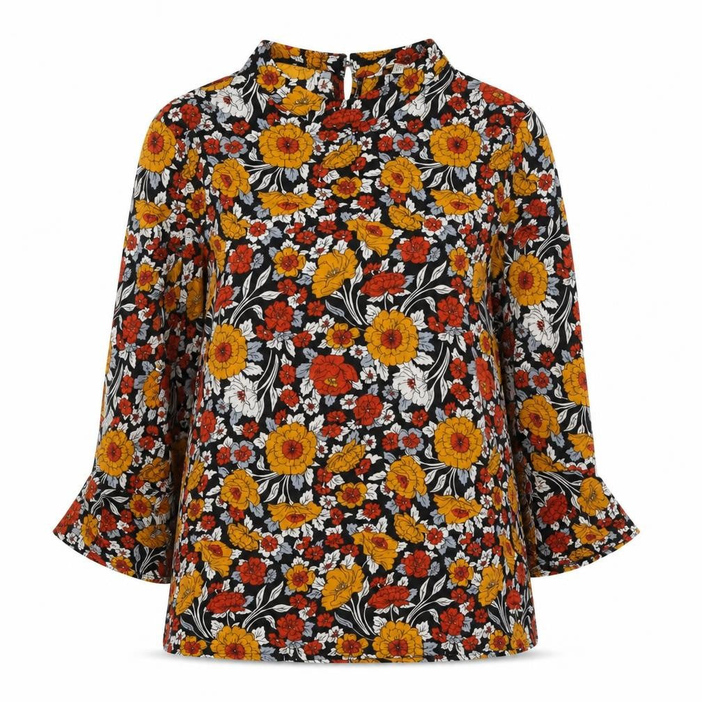 Yumi Women's Multicoloured Floral Blouse L Regular