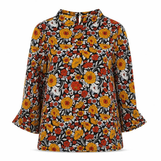 Yumi Women's Multicoloured Floral Blouse L Regular