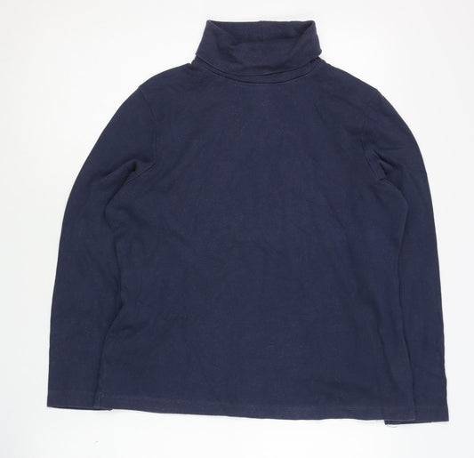 BHS Women's Blue High Neck Pullover Jumper Size 18