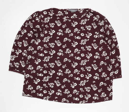 Principles Women's Red Floral Blouse Size 18