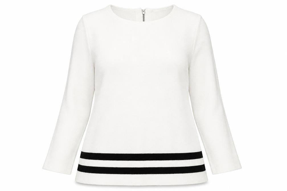 Great Plains Women's White Jumper Size 10 with Zip Detail