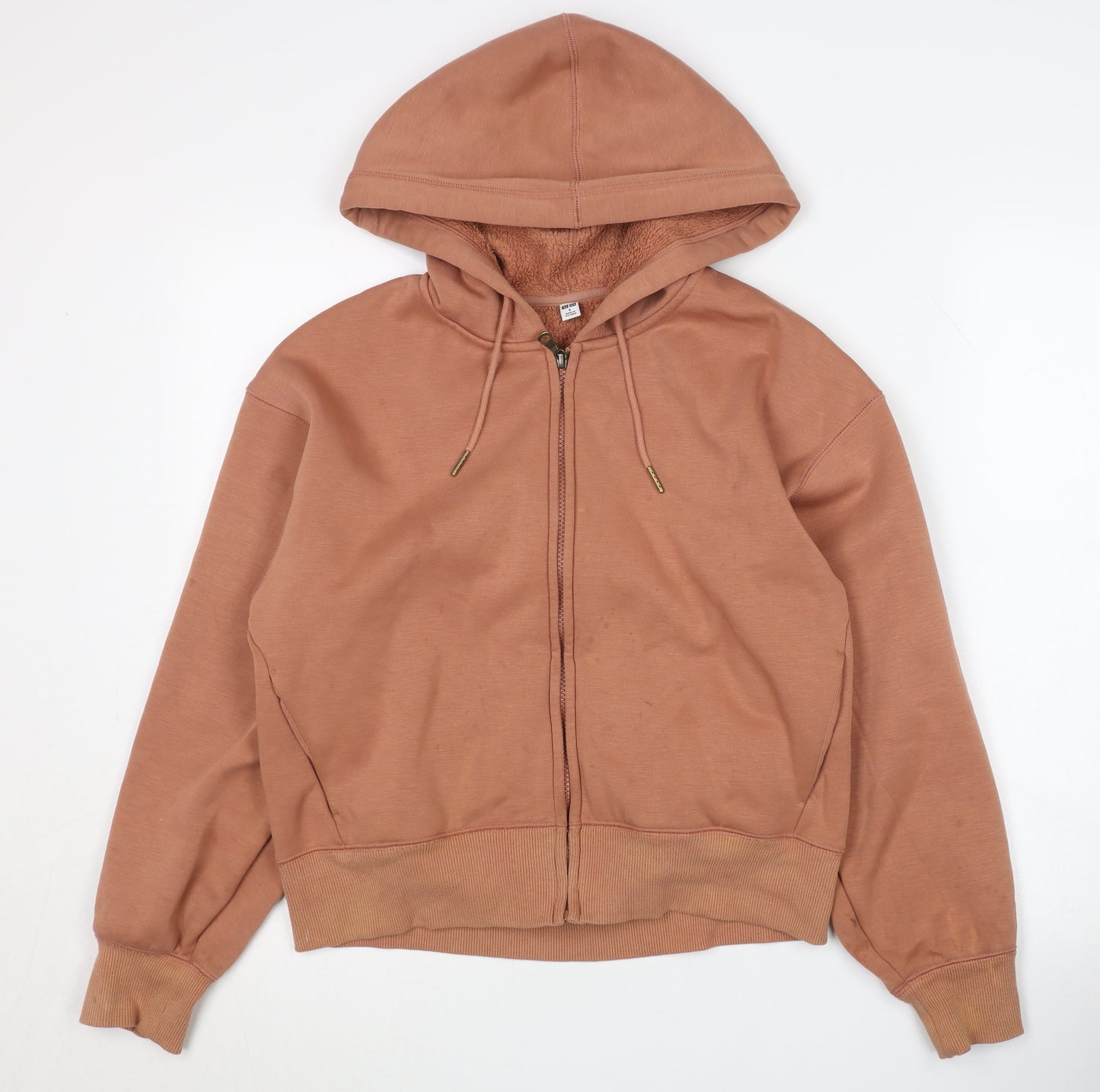 Uniqlo Women's Brown Full Zip Hoodie S