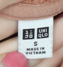 Uniqlo Women's Brown Full Zip Hoodie S