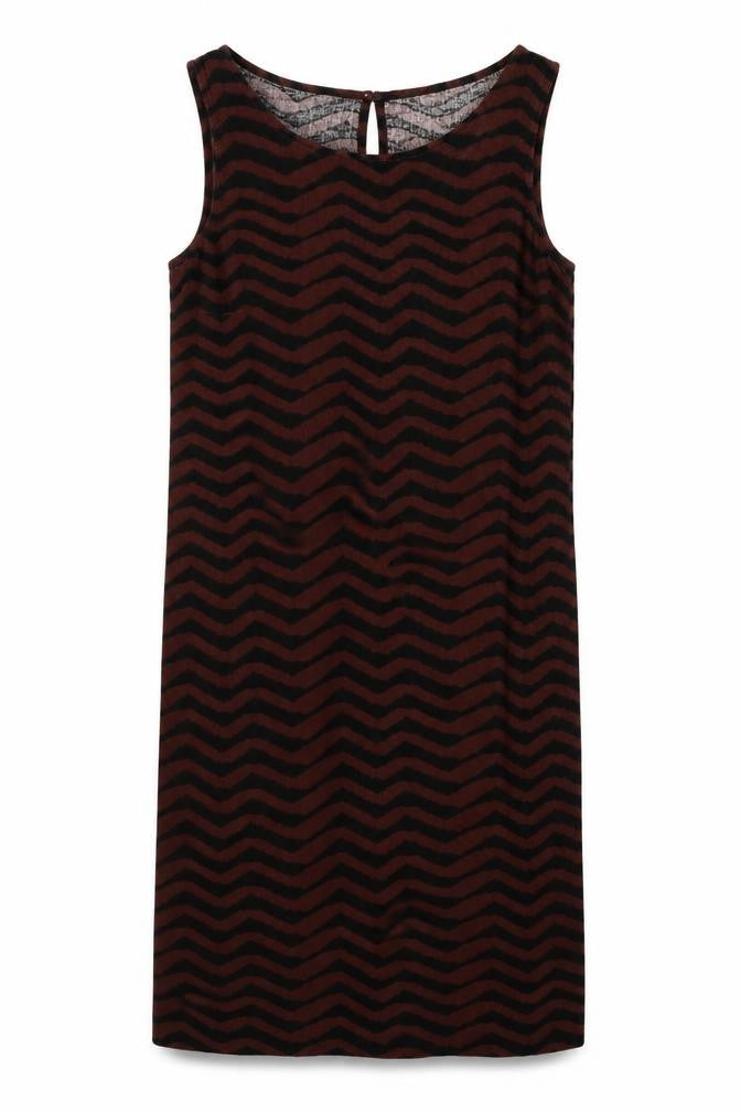 Marks & Spencer Women's Brown Chevron Shift Dress