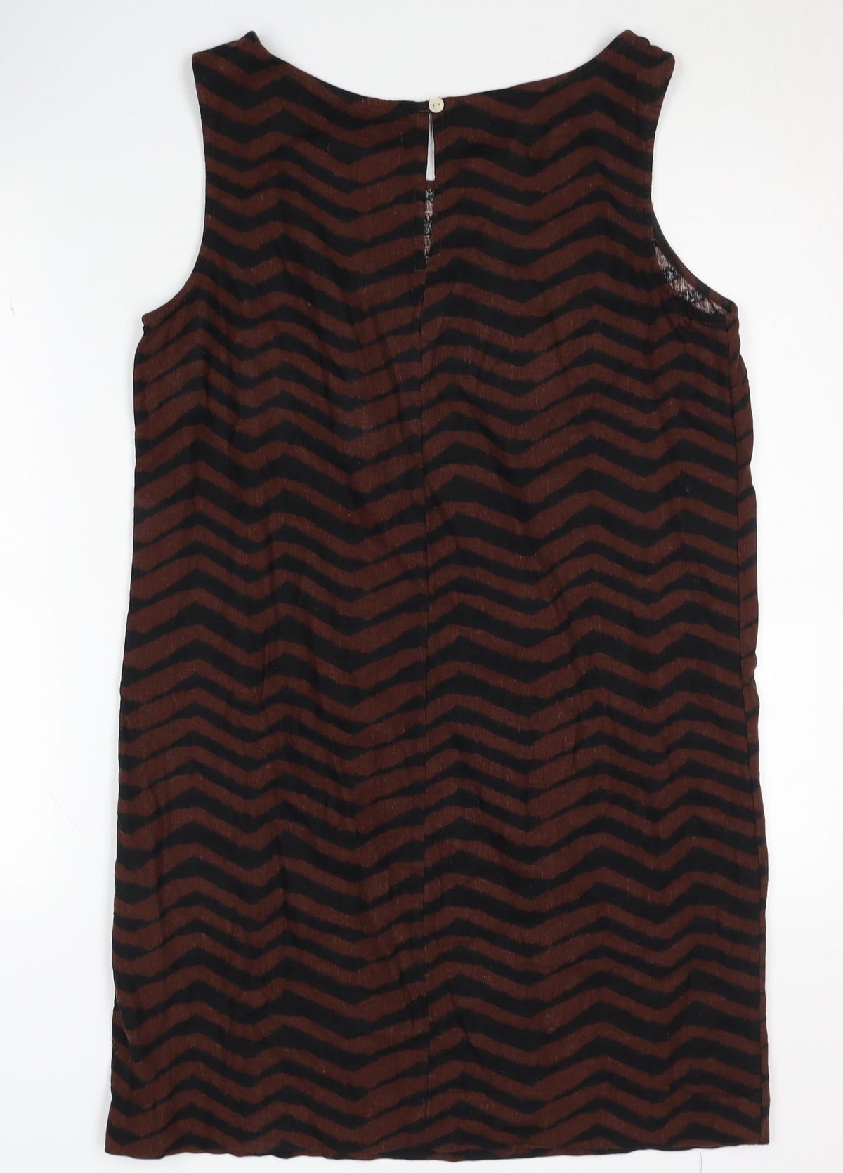 Marks & Spencer Women's Brown Chevron Shift Dress
