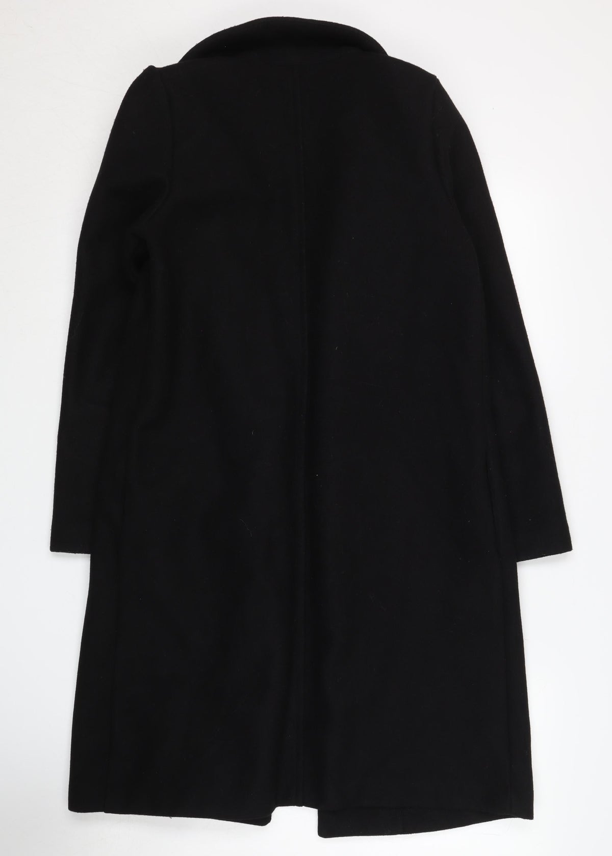 Zara Women's Black Overcoat, Size S, Elegant Autumn Wear