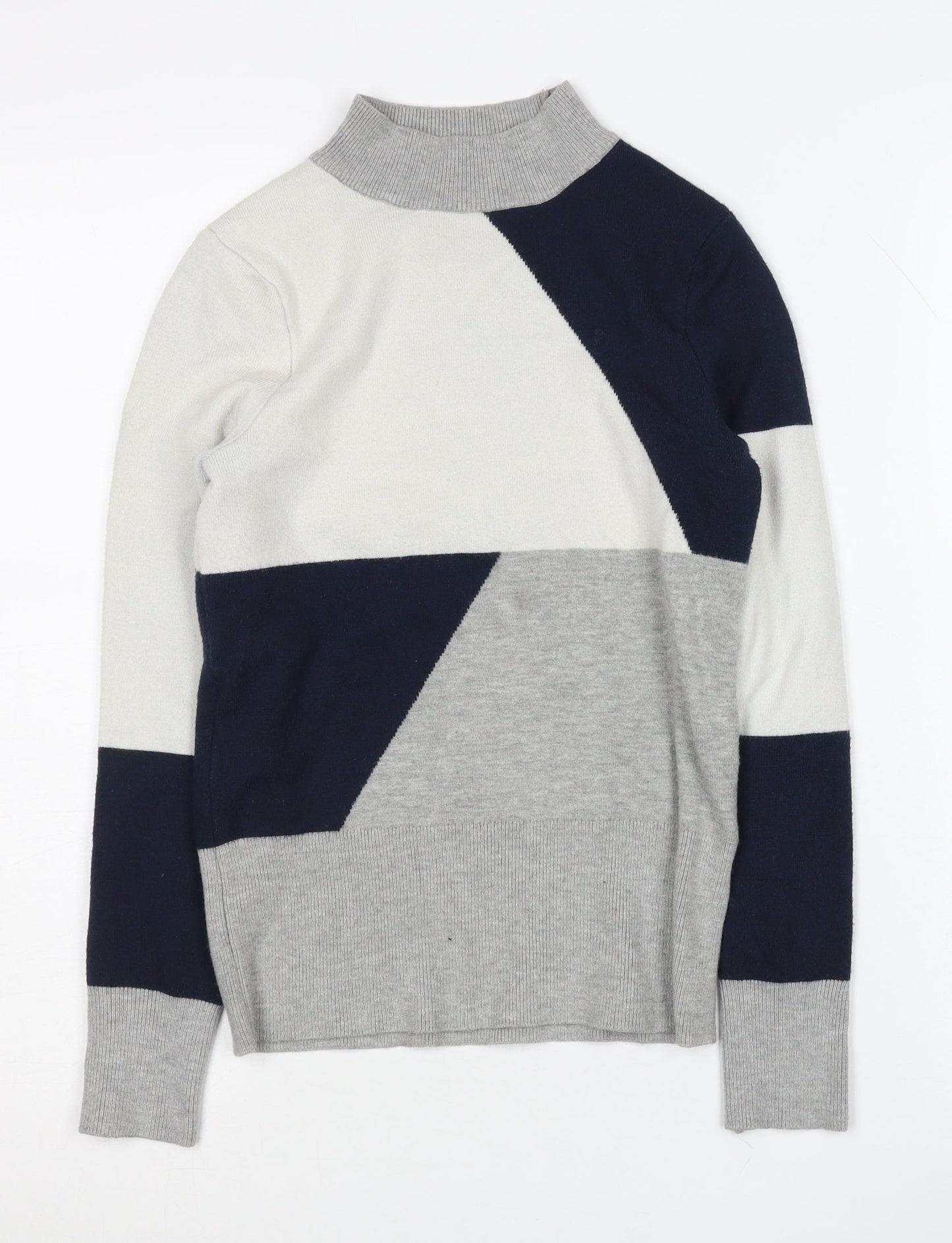 Marks and Spencer Women's Multicoloured Mock Neck Jumper