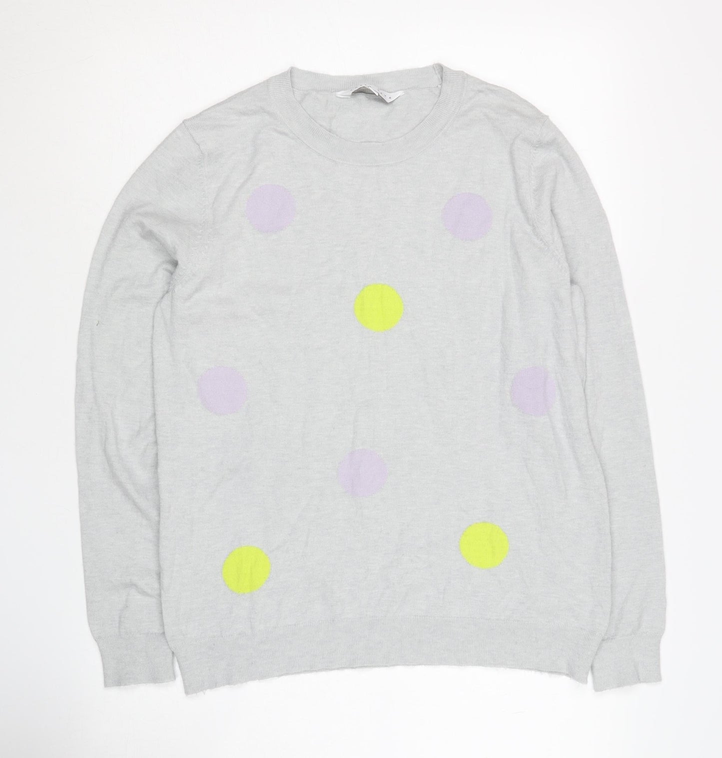 Amara Reya Grey Women's Pullover Jumper Size L