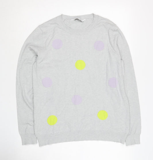 Amara Reya Grey Women's Pullover Jumper Size L