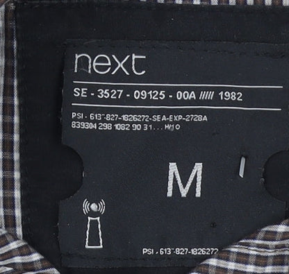 Next Men's Grey V-Neck Jumper, Size M, Button Accent