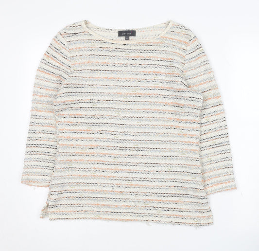 Marks and Spencer Women's Multicoloured Boat Neck Pullover - Size 10
