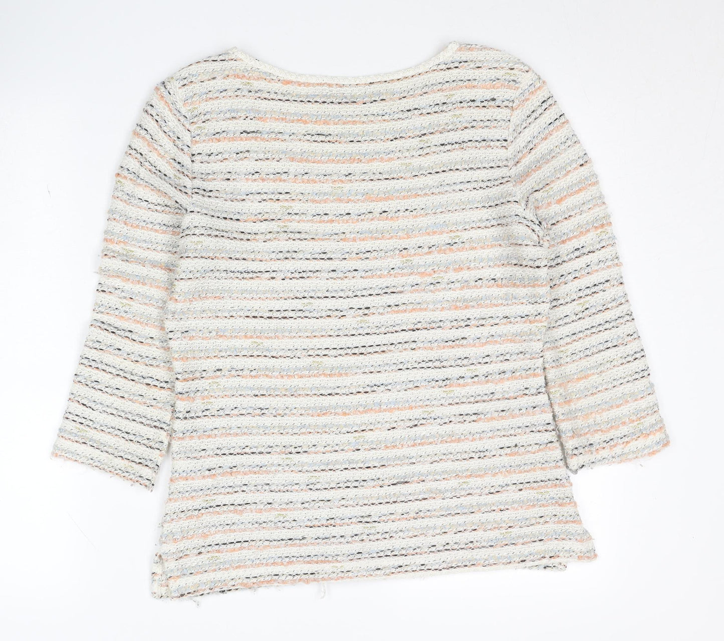 Marks and Spencer Women's Multicoloured Boat Neck Pullover - Size 10
