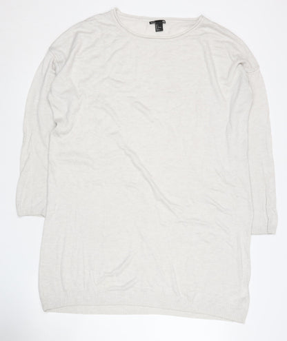 H&M Women's Ivory Pullover Jumper, Size L, Casual Wear