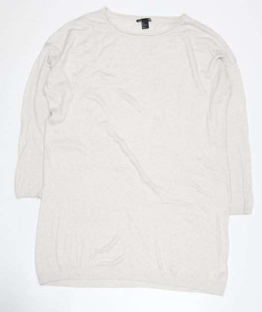 H&M Women's Ivory Pullover Jumper, Size L, Casual Wear