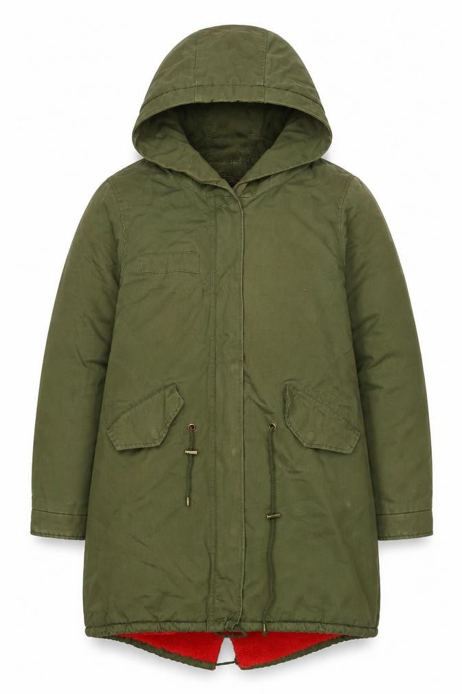 Miss sissi Women’s Green Parka Hooded Jacket M