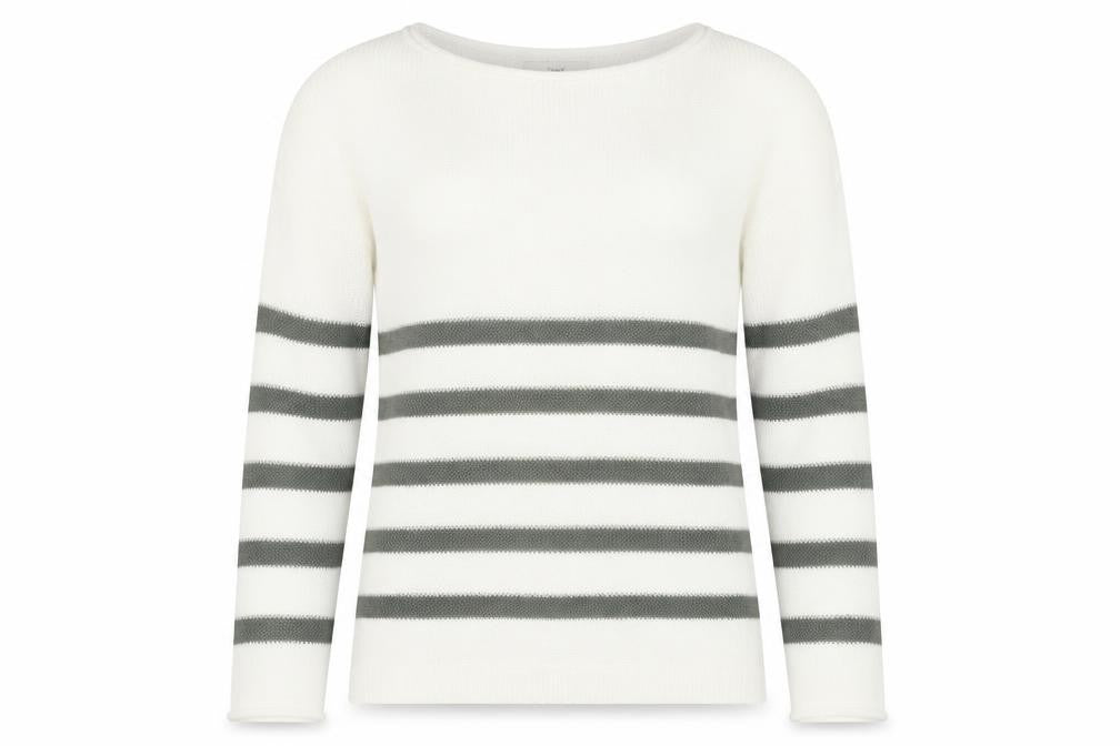 Next Women's Ivory Striped Pullover Jumper Size 10