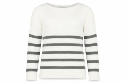 Next Women's Ivory Striped Pullover Jumper Size 10