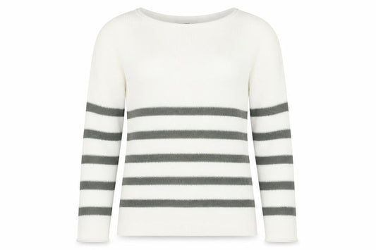 Next Women's Ivory Striped Pullover Jumper Size 10