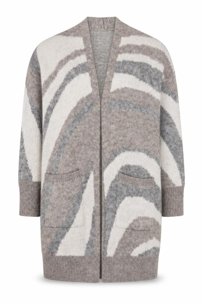 Happily Grey Women's Multicoloured Open Front Cardigan M