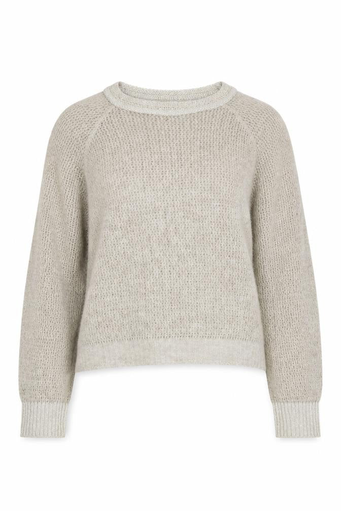 Mango Beige Pullover Women Jumper, Size 12, Winter Knit