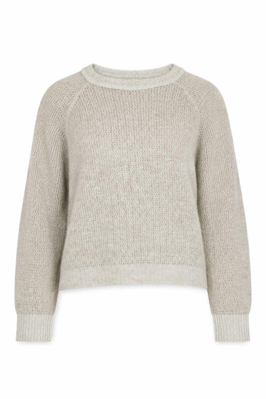 Mango Beige Pullover Women Jumper, Size 12, Winter Knit