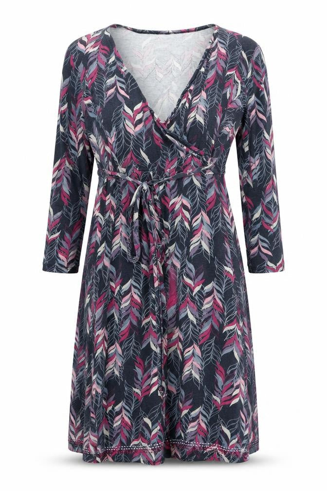 Mantaray Multicoloured Floral Long Sleeve Knit Dress