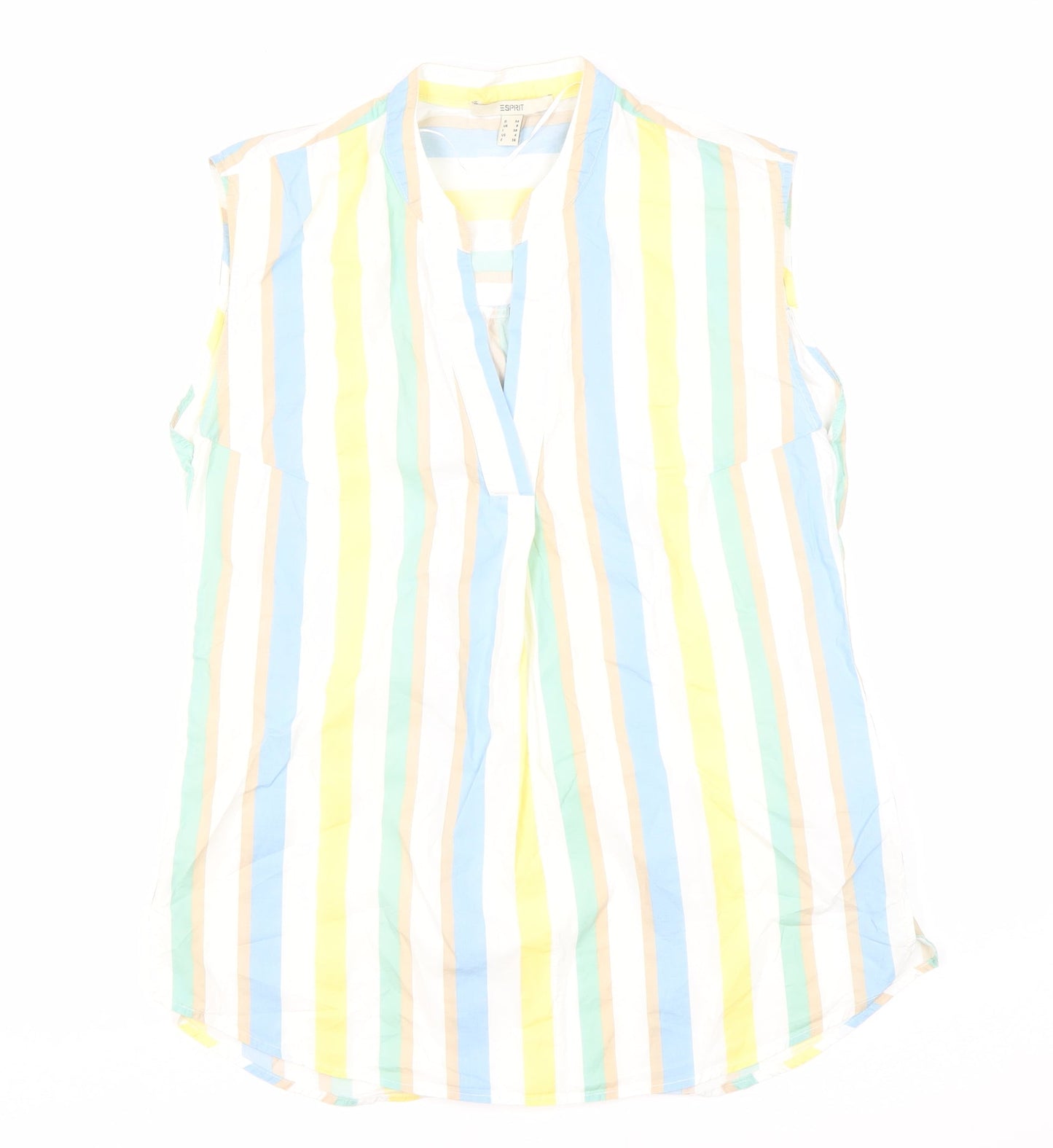 Esprit Women's Multicoloured Striped Tunic Blouse, UK 10