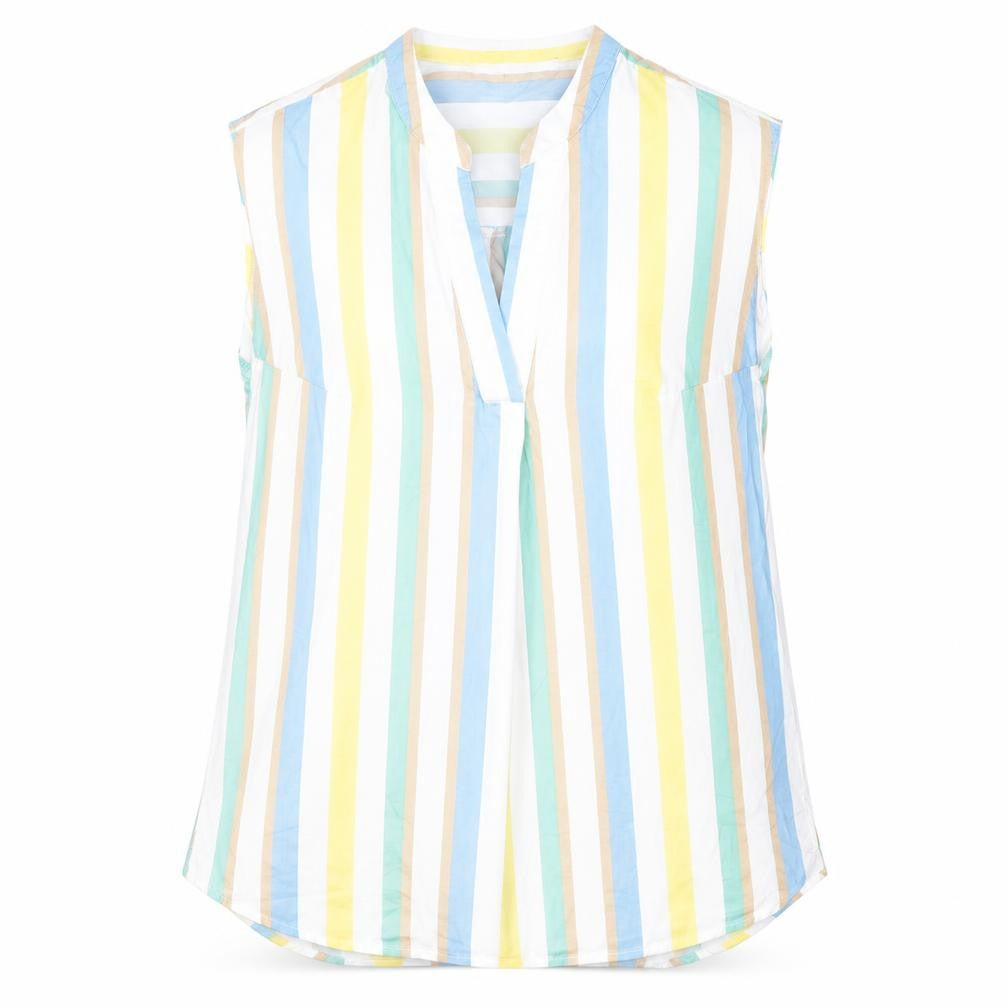 Esprit Women's Multicoloured Striped Tunic Blouse, UK 10