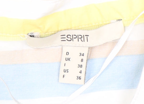 Esprit Women's Multicoloured Striped Tunic Blouse, UK 10