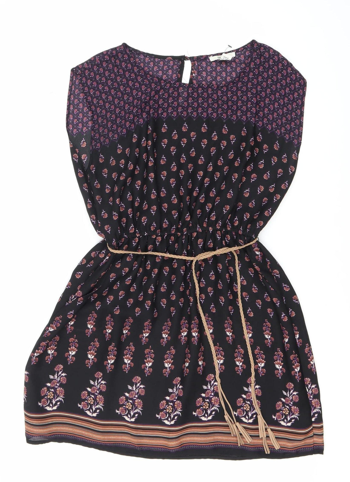 Forever 21 Women's Multicoloured Floral Strapless Dress M