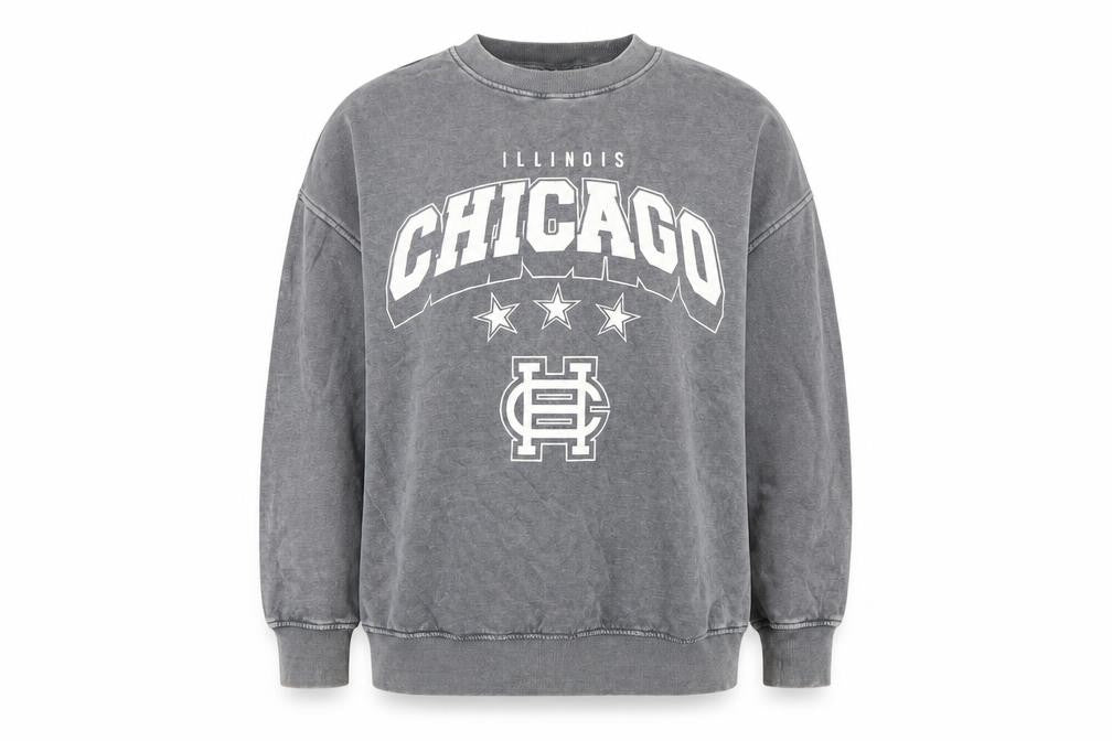 Divided Unisex Grey Pullover Sweatshirt, Size 12