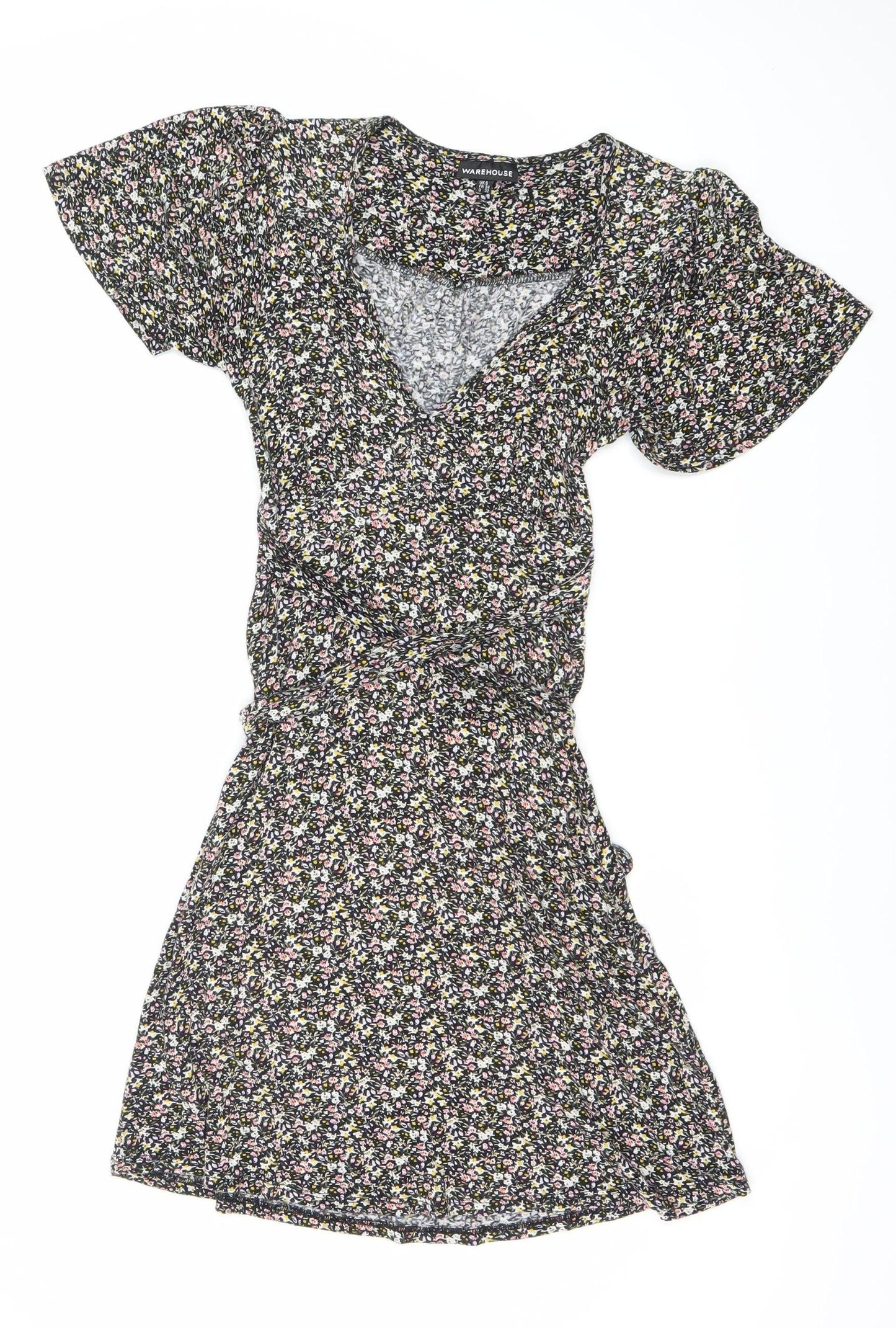 Warehouse Women's Multicoloured Floral Dress Size 6