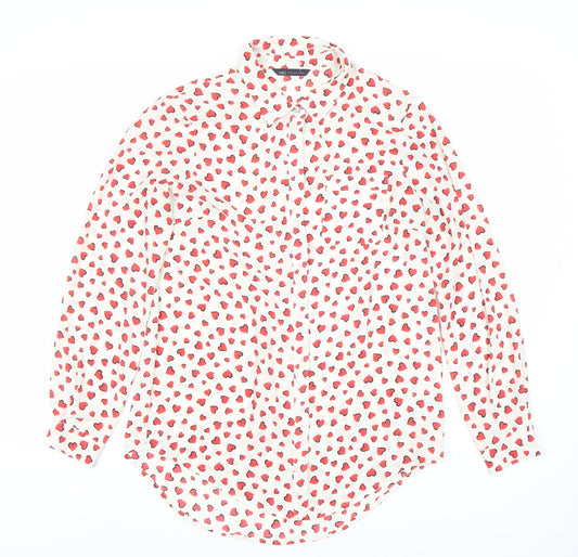 Marks and Spencer Women's Multicoloured Button-Up, Size 8
