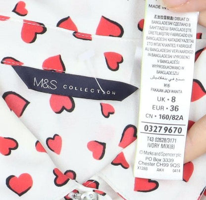 Marks & Spencer Women's Multicoloured Button-Up, Size 8