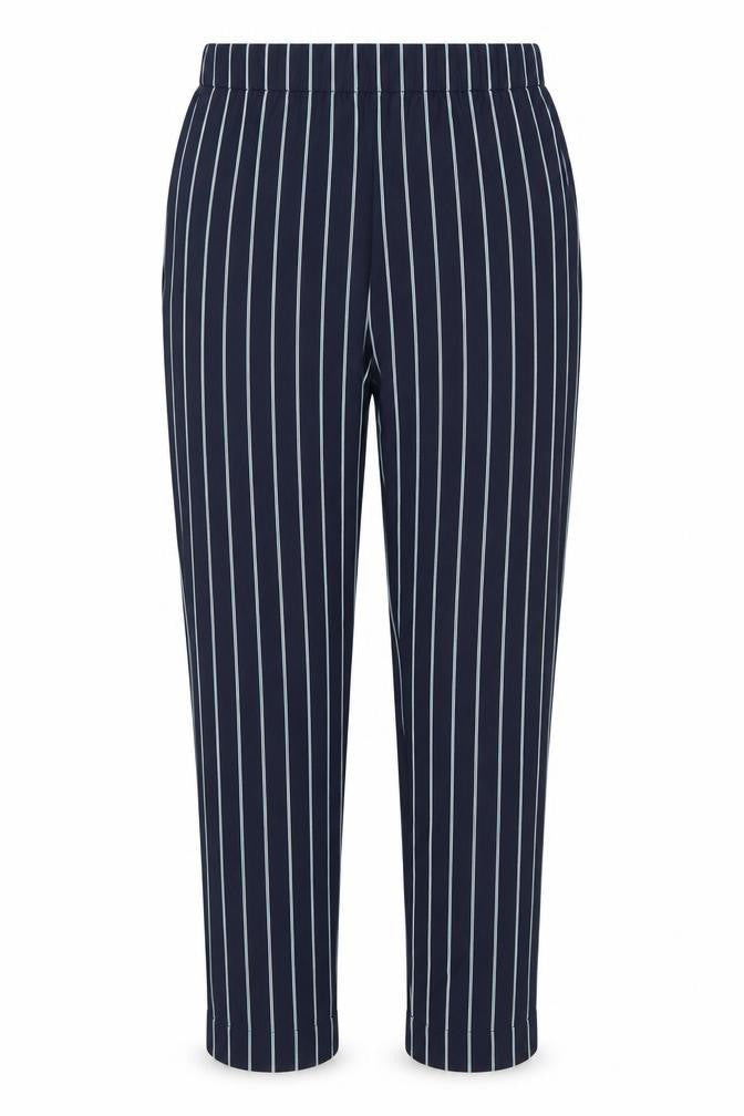 H&M Women's Blue Striped Trousers Size 8