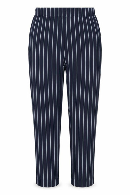 H&M Women's Blue Striped Trousers Size 8