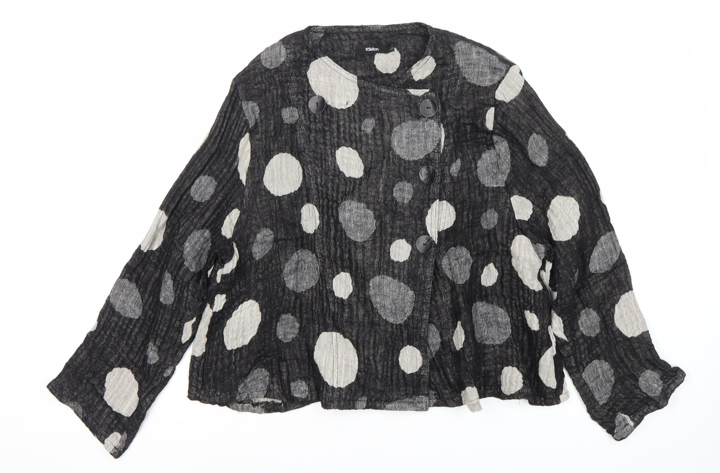 Elegant Women's Black Polka Dot Lace Jacket