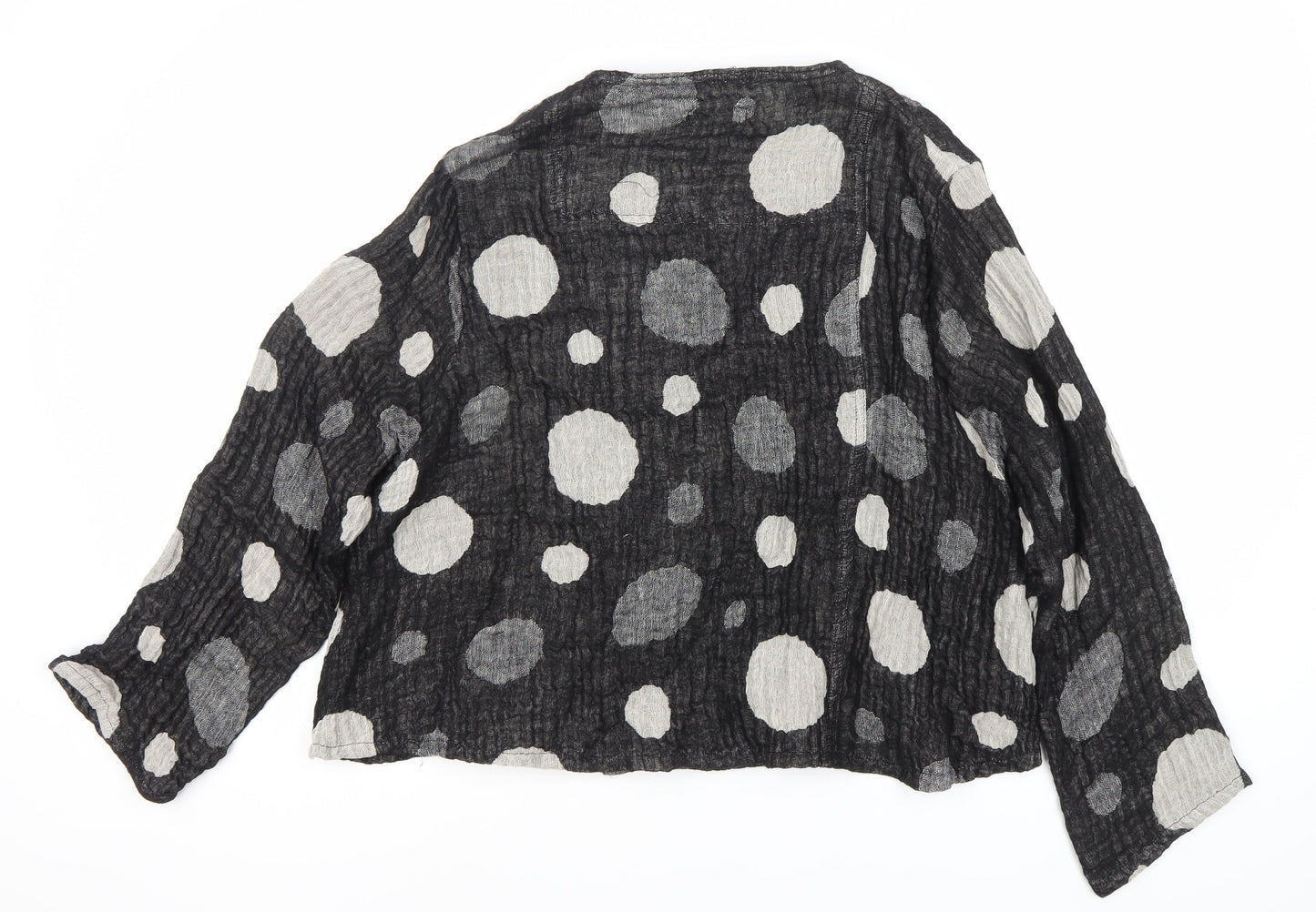 Elegant Women's Black Polka Dot Lace Jacket