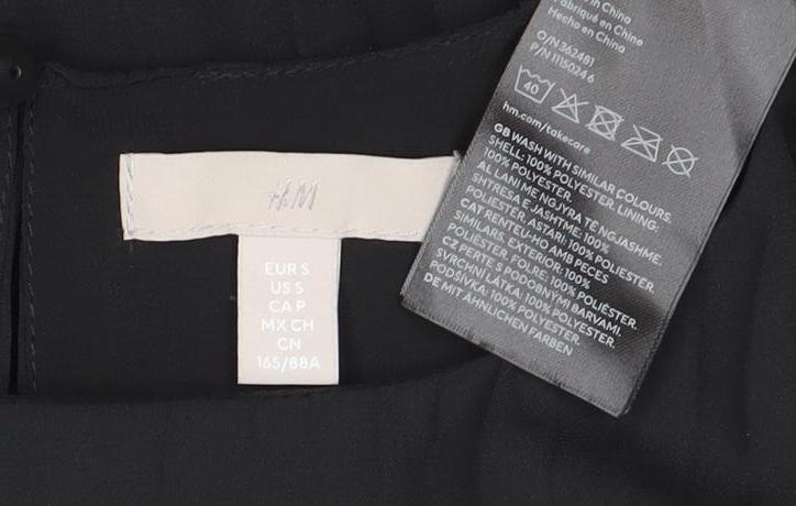 H&M Women's Black Shift Dress - Size S