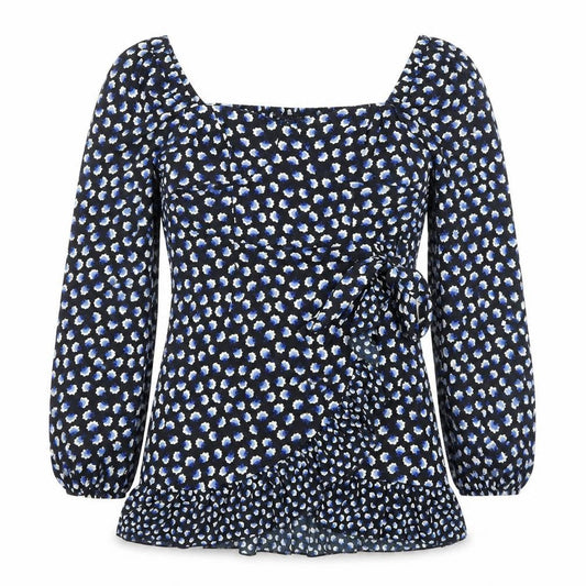 Zino Women's Blue Floral Long Sleeve Dress