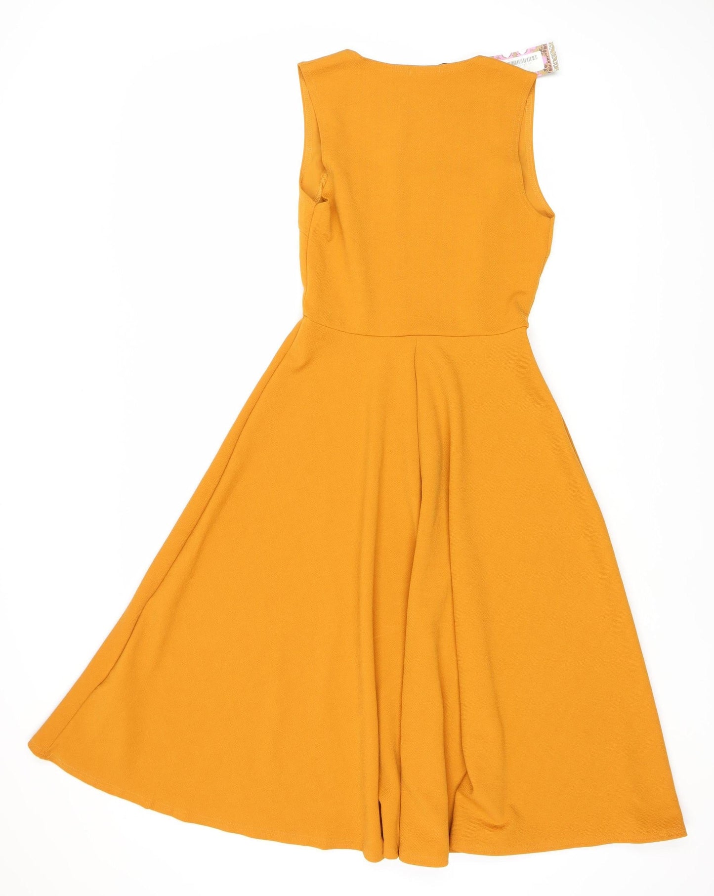 Boohoo Women's Orange A-Line Midi Dress Size 8