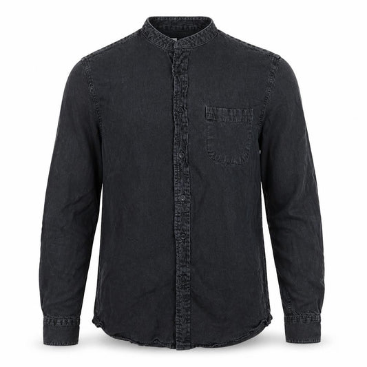 Topman Men's Black Long Sleeve Button-Up Shirt