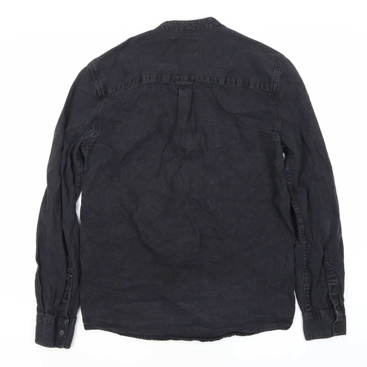 Topman Men's Black Long Sleeve Button-Up Shirt
