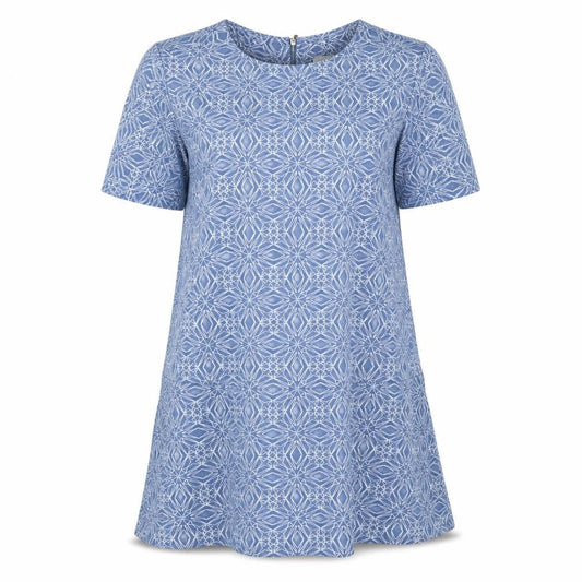 Next Women’s Blue Geometric Half Sleeve Dress