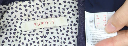 Close-up detail of ESPRIT Blue Women's Blazer, size 8, Regular Fit
