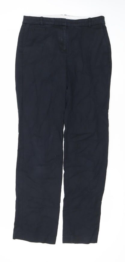 Additional front view of ESPRIT Women's Black Trousers, size 8, Mid-Rise, Straight Leg
