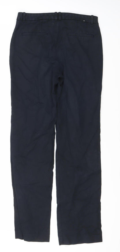 Back view of ESPRIT Women's Black Trousers, size 8, Mid-Rise, Straight Leg