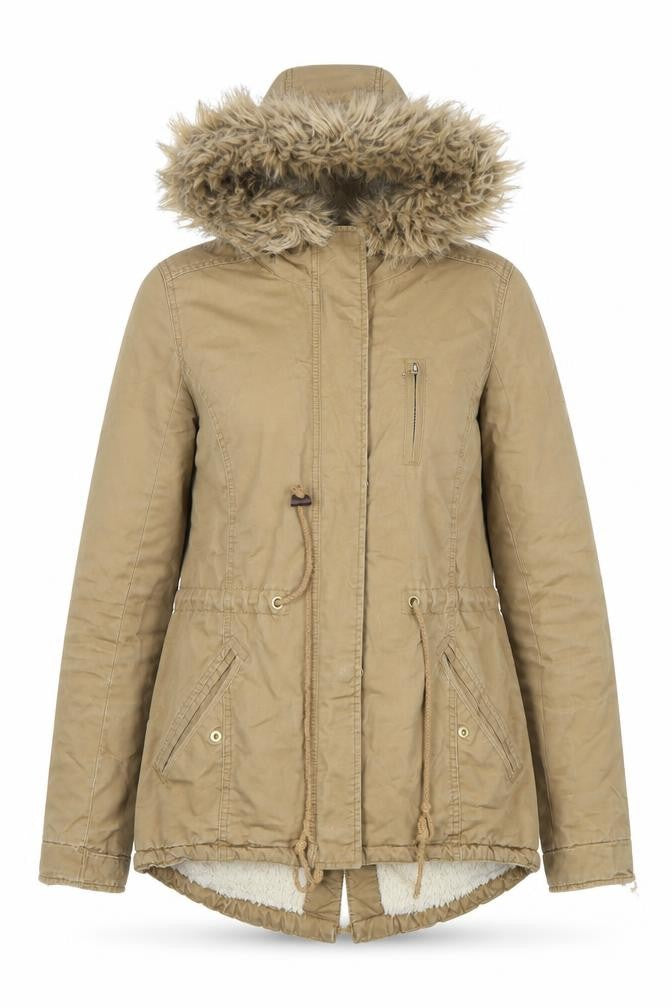 Divided Women's Beige Parka Coat Size 10