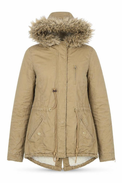 Divided Women's Beige Parka Coat Size 10